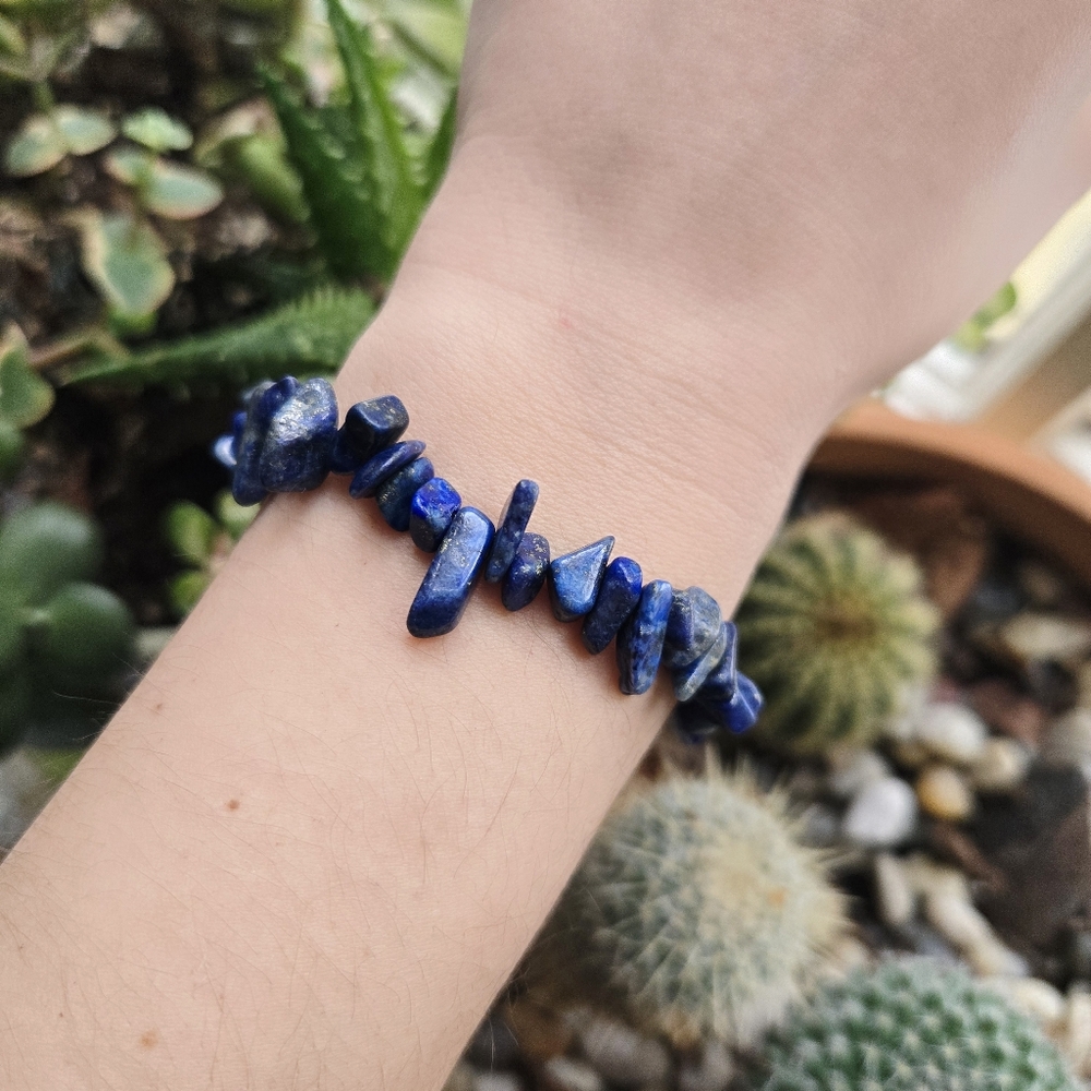 Handmade Lapis Lazuli Boho Bohemian Chakra Stone Bracelet